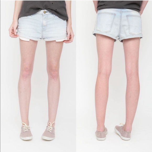 Current/Elliott Pants - Current Elliot Girlfriend Sundance Jean Denim Light Wash Shorts